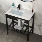 32" x 18.5" Bathroom Ceramic Console Sink