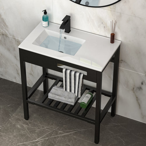 32" x 18.5" Bathroom Ceramic Console Sink