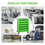 Rolling Metal Tool Chest with 5 Drawers