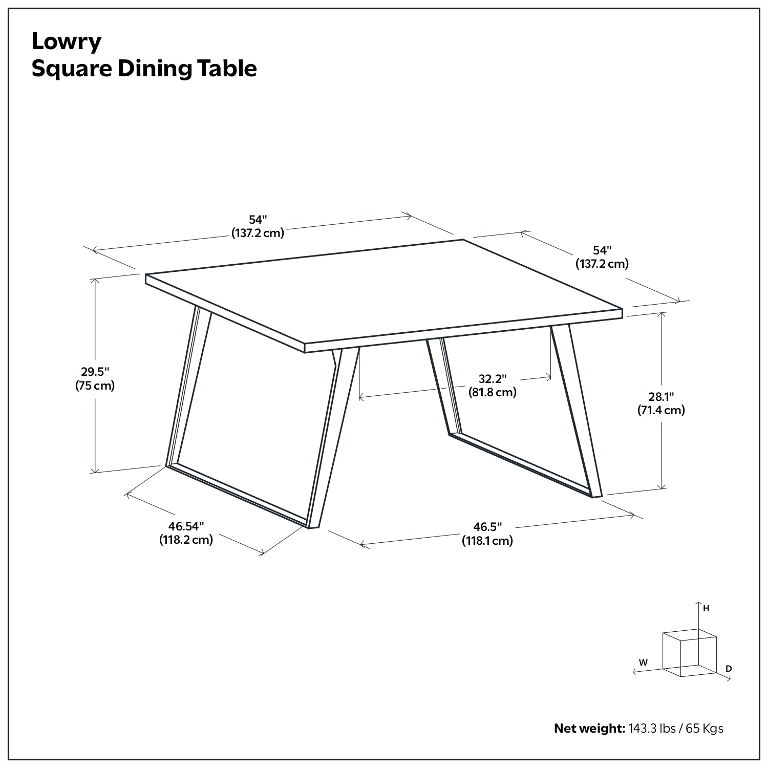 Lowry Square Dining Table