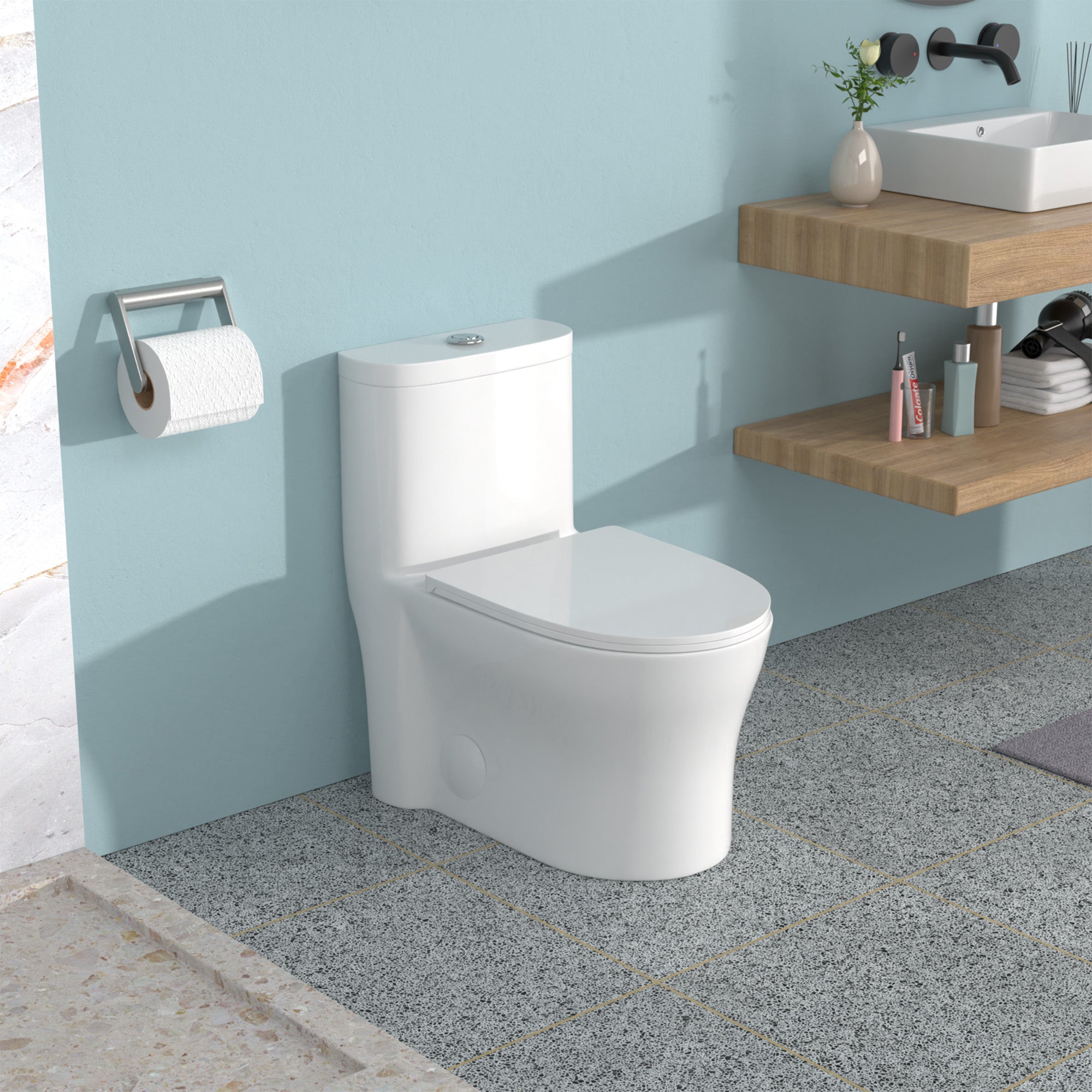 Ceramic One Piece Toilet for Bathroom