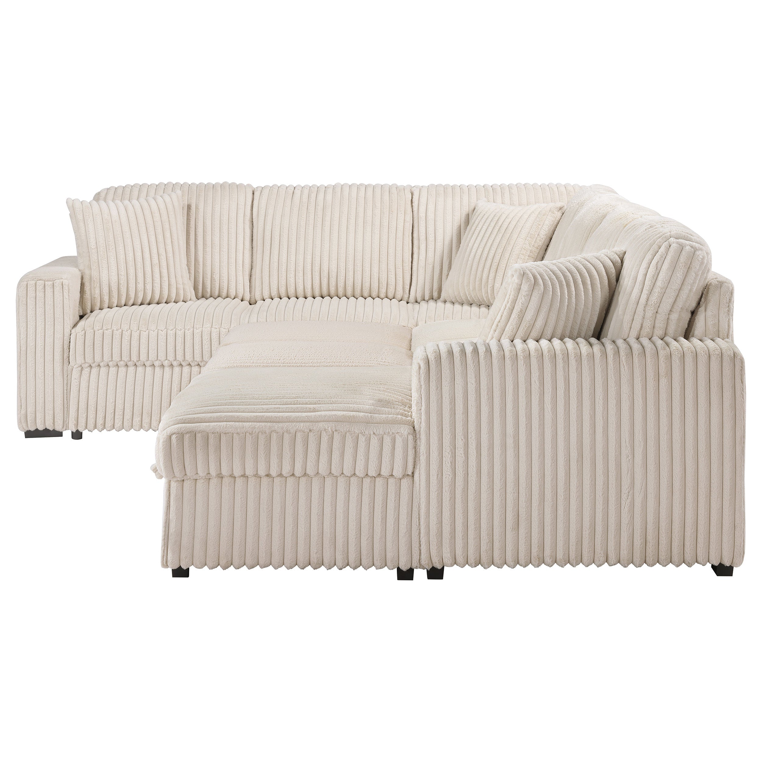 Devonshire Sleeper Sectional Sofa Storage Chaise Camel-