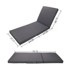 Gray Broadway/Ian Chaise Lounge Cushion (Triple Folds)