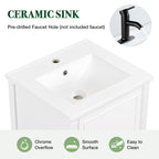 20" Bathroom Vanity with Ceramic Sink
