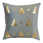 18" Gold Tree Motif Square Pillow