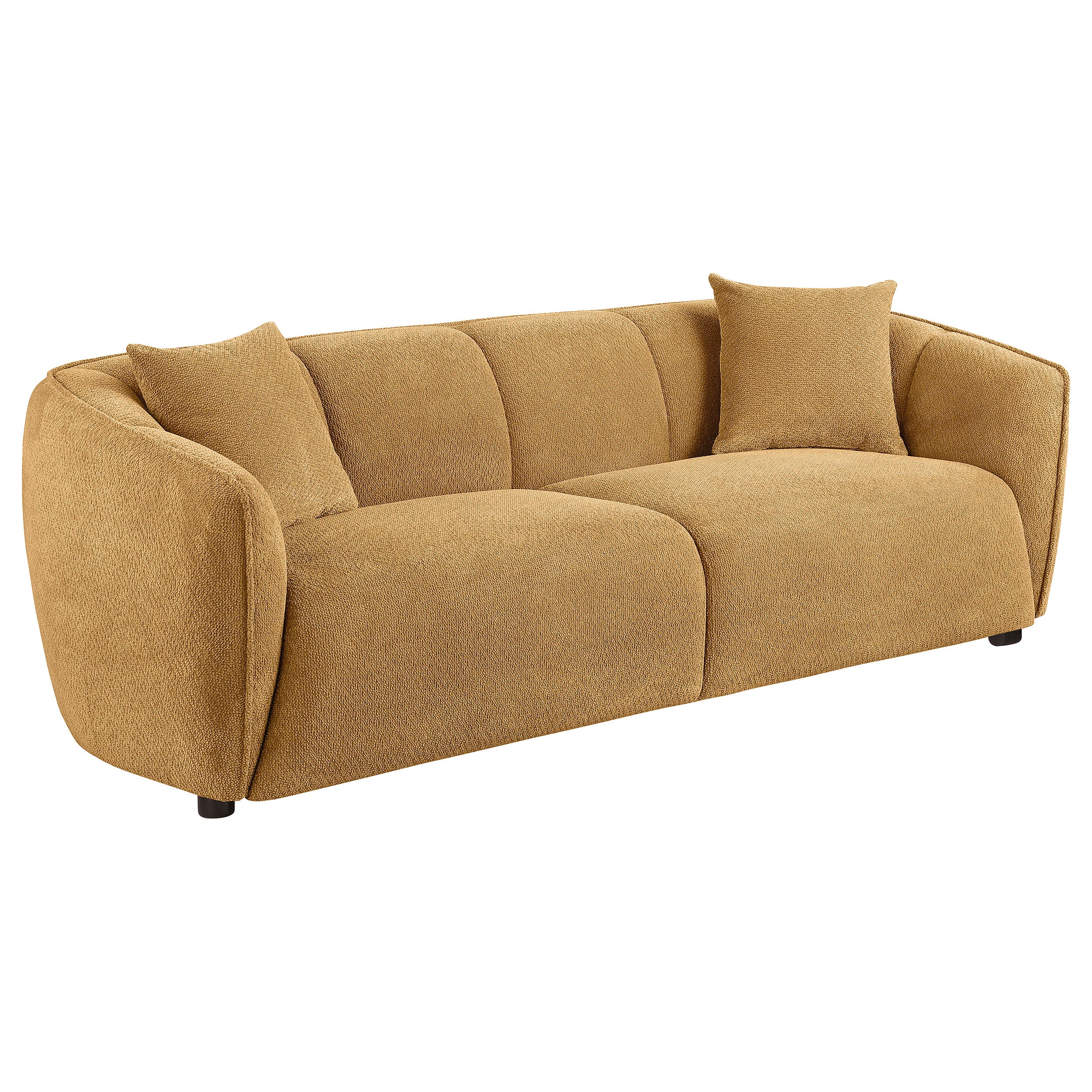 Aleisha Chenille Upholstered Sofa Mustard Yellow-