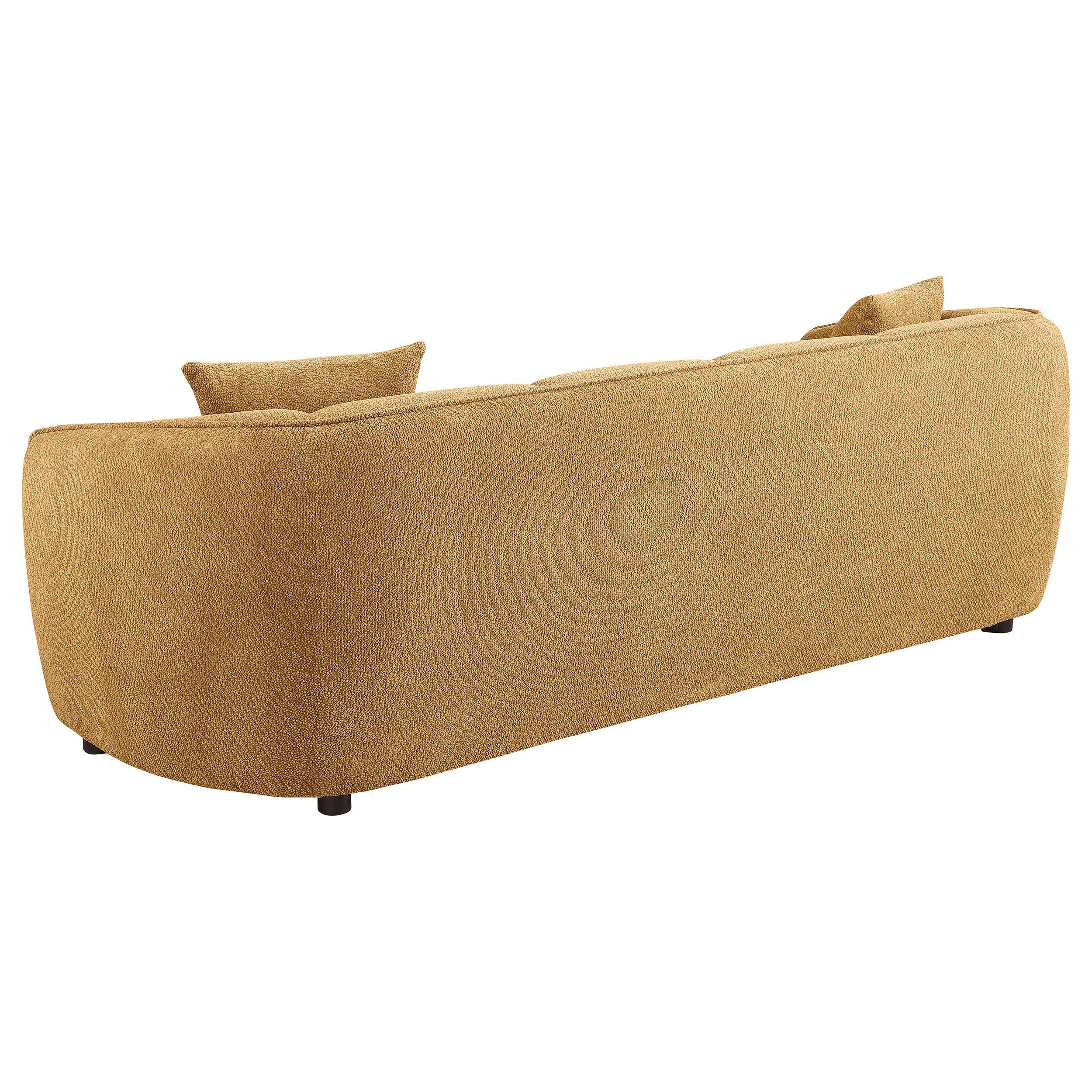 Aleisha Chenille Upholstered Sofa Mustard Yellow-