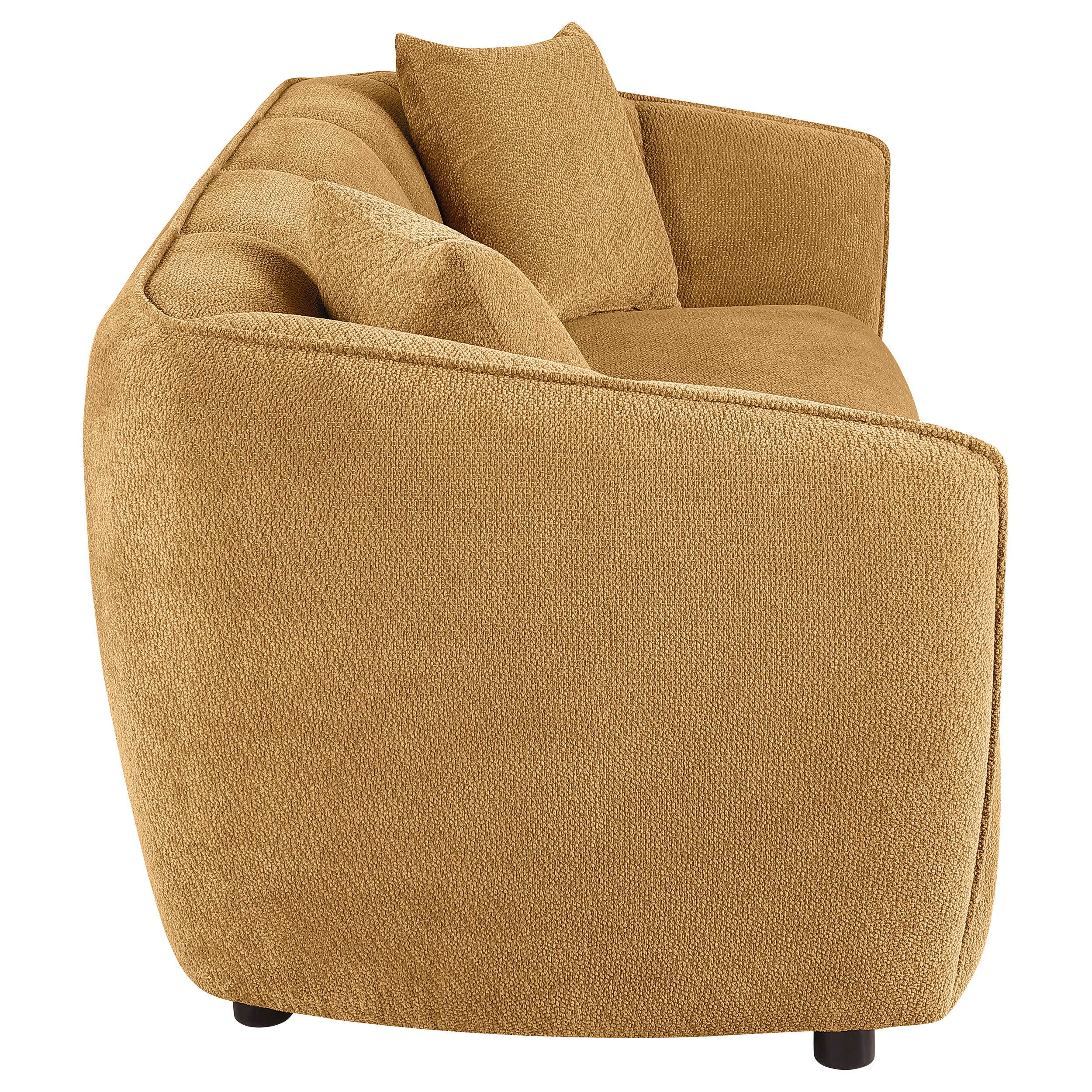 Aleisha Chenille Upholstered Sofa Mustard Yellow-
