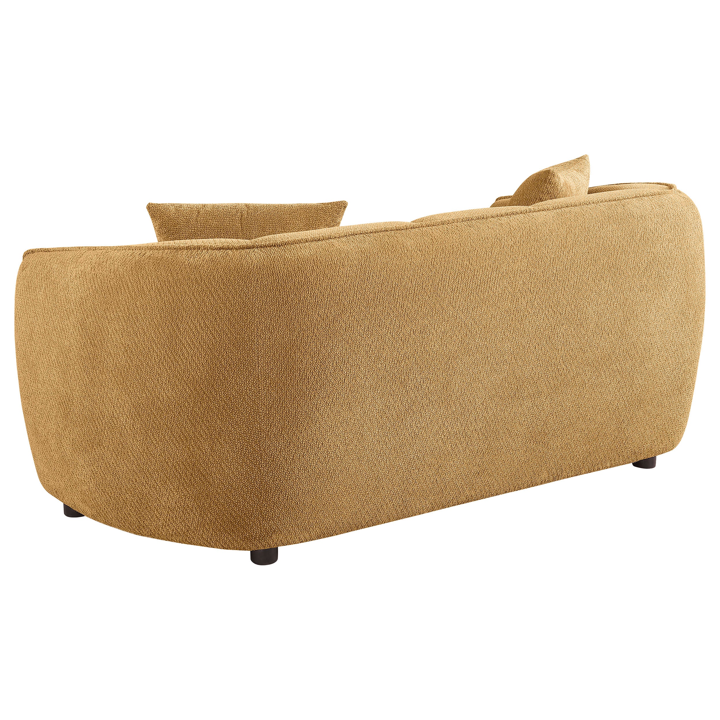 Aleisha Chenille Upholstered Loveseat Mustard Yellow-