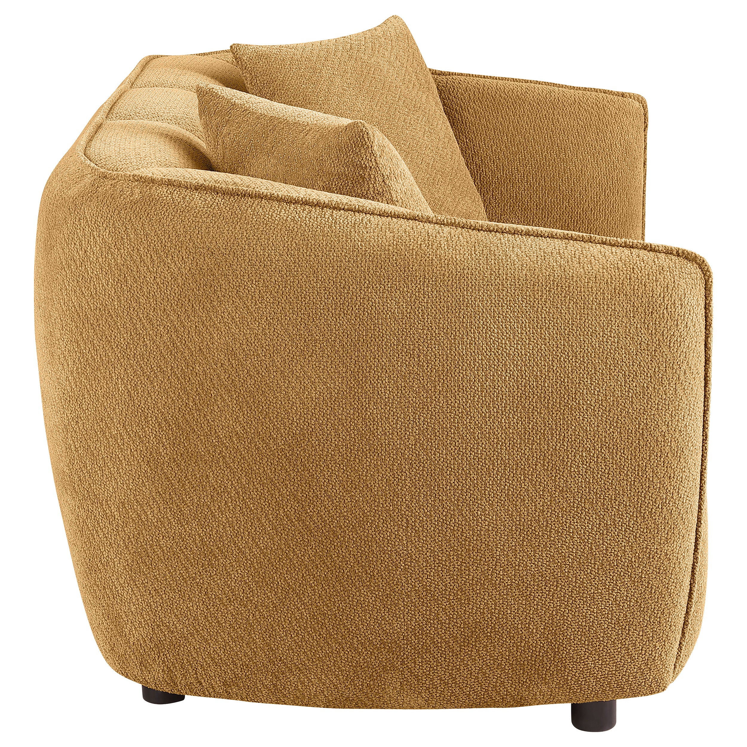 Aleisha Chenille Upholstered Loveseat Mustard Yellow-