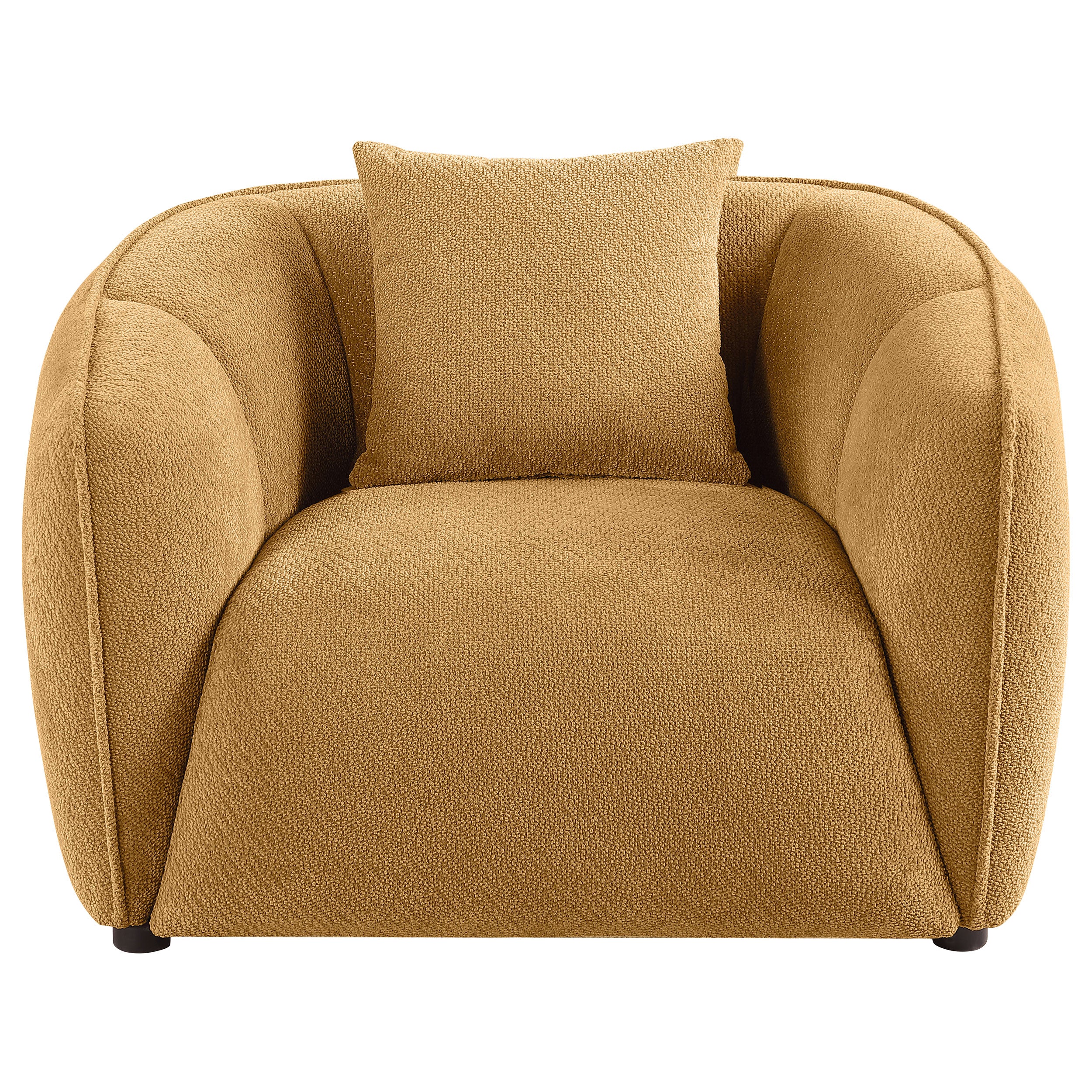 Aleisha Chenille Upholstered Accent Chair Mustard Yellow-