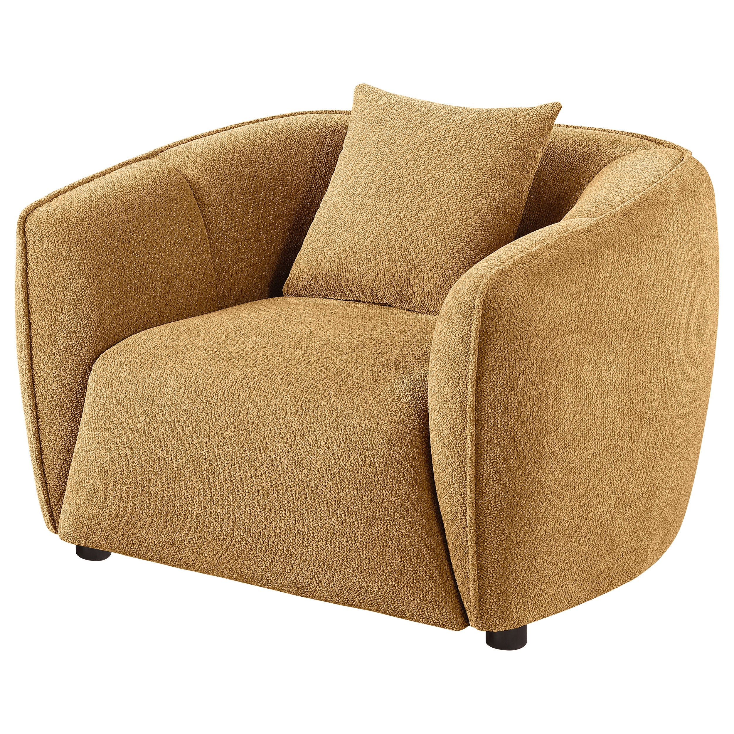 Aleisha Chenille Upholstered Accent Chair Mustard Yellow-