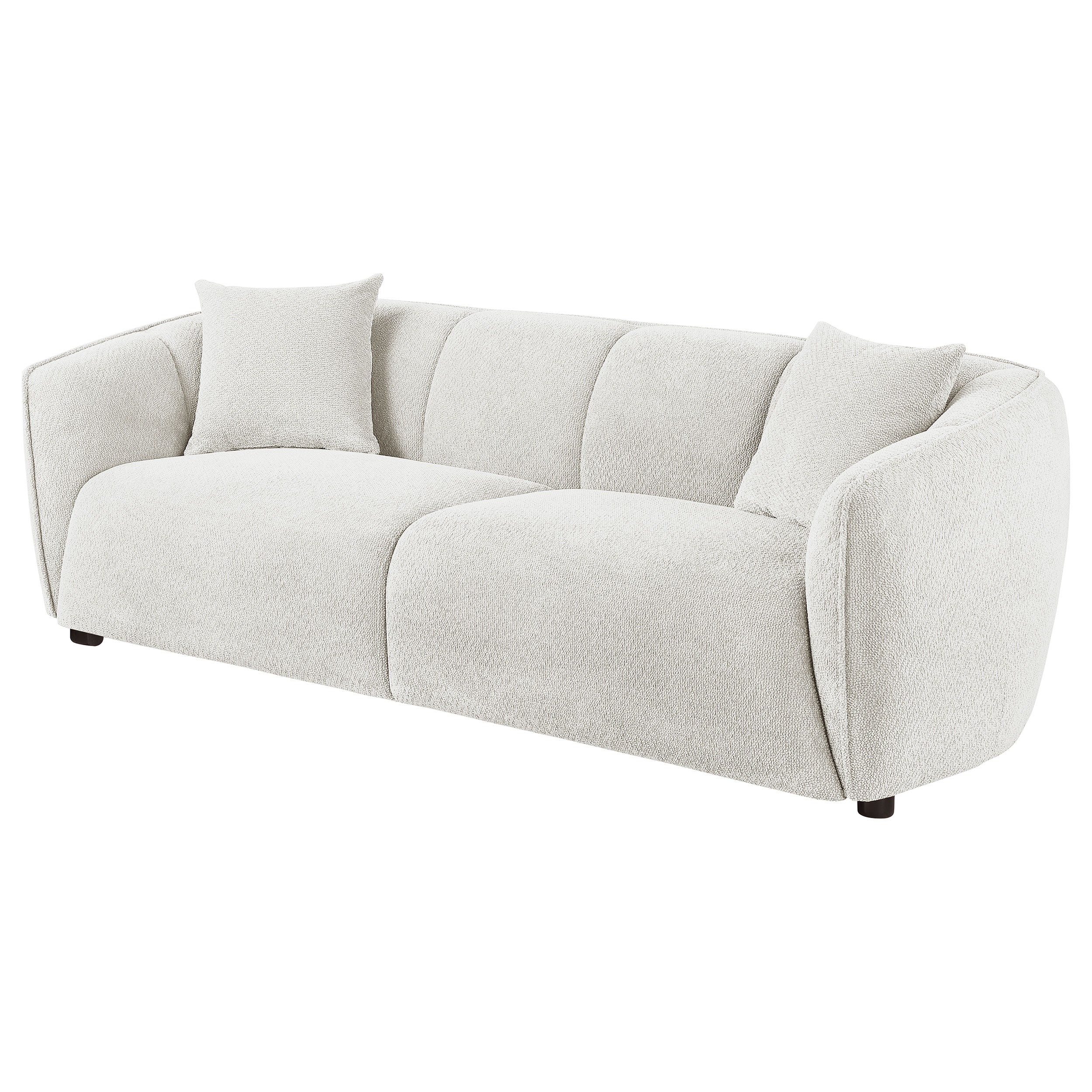 Aleisha Chenille Upholstered Sofa Ivory-