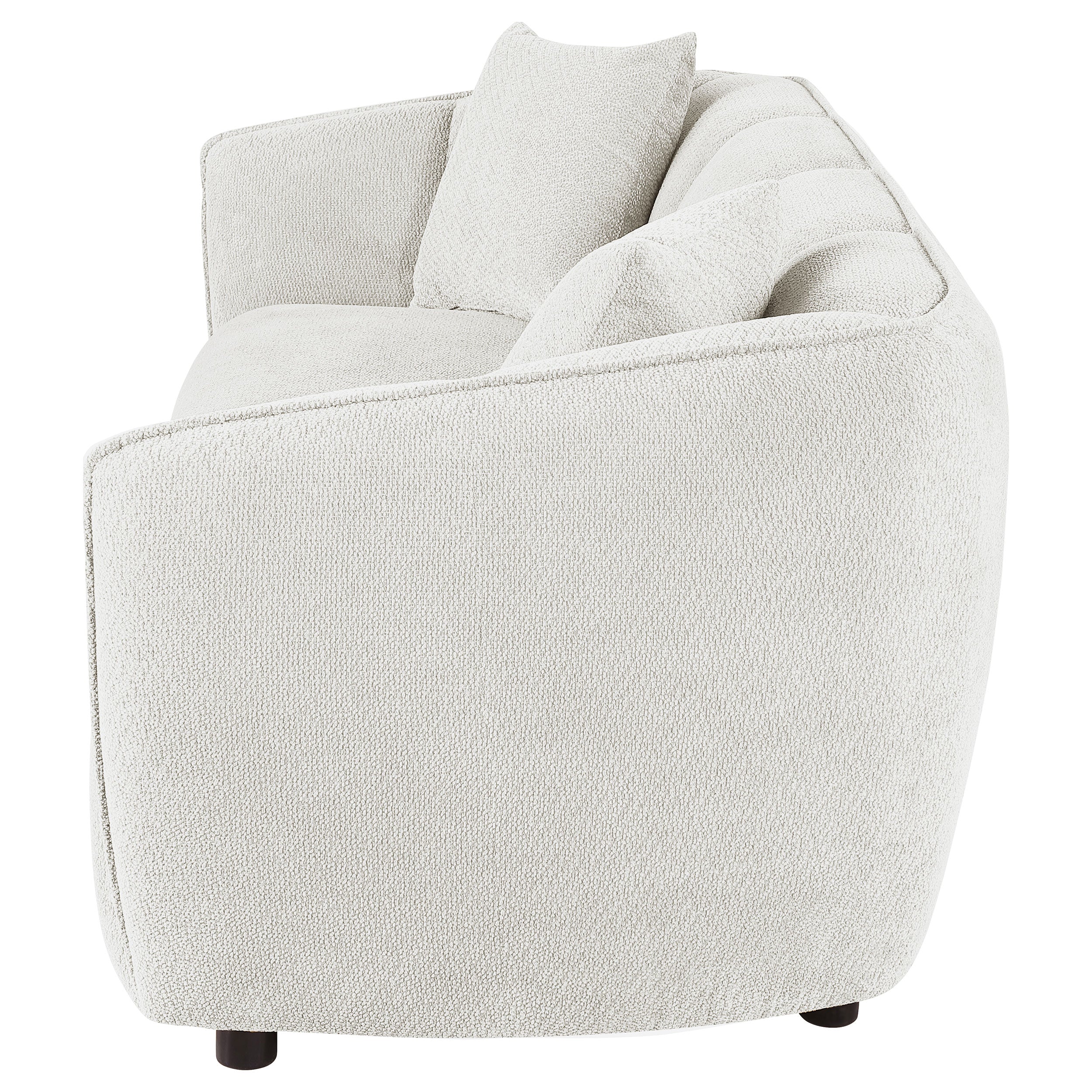 Aleisha Chenille Upholstered Sofa Ivory-