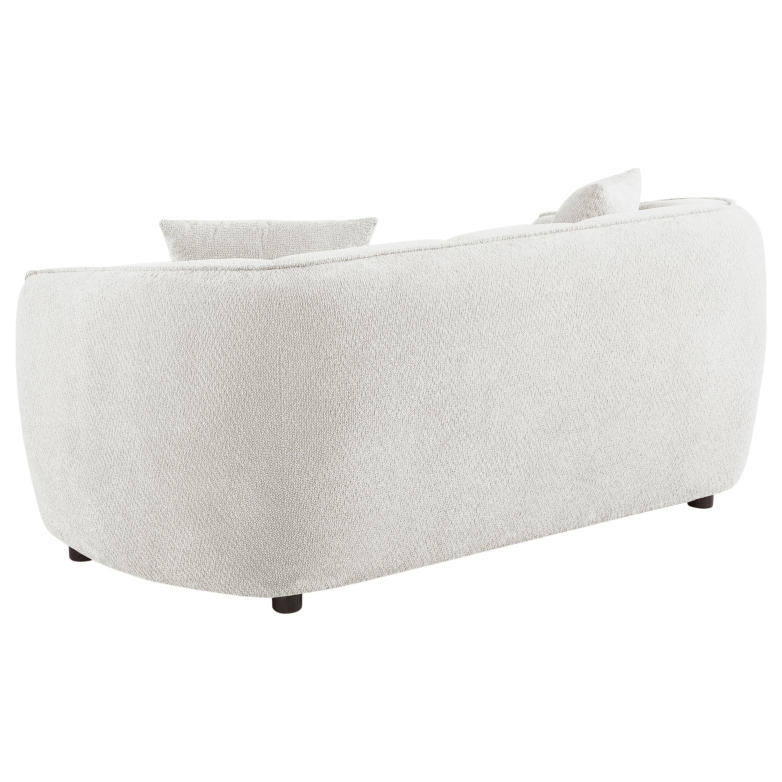 Aleisha Chenille Upholstered Loveseat Ivory-