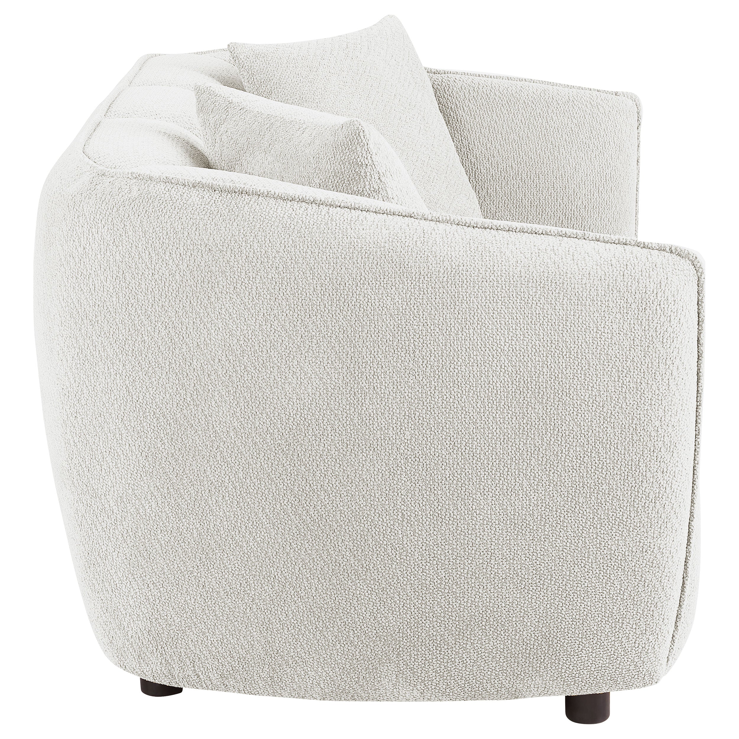 Aleisha Chenille Upholstered Loveseat Ivory-