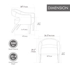 Modern Upholstered PU Open Back Accent Armchair