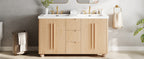 59.1" Double Sink Bathroom Vanity with Resin Sinks