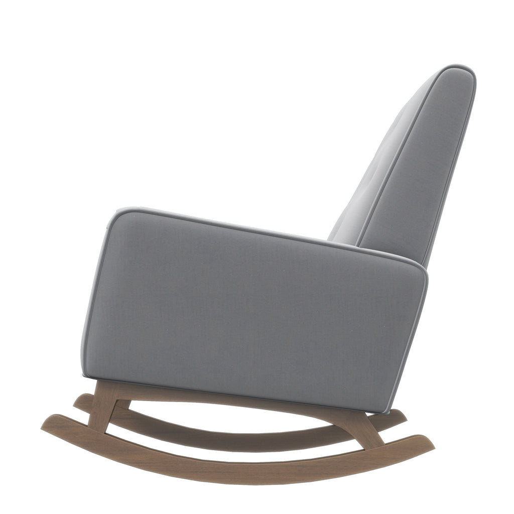 Premium Demetrius Light Grey Fabric Rocking Chair