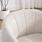 31.1'' Wide Upholstered Chenille Swivel Barrel Chair
