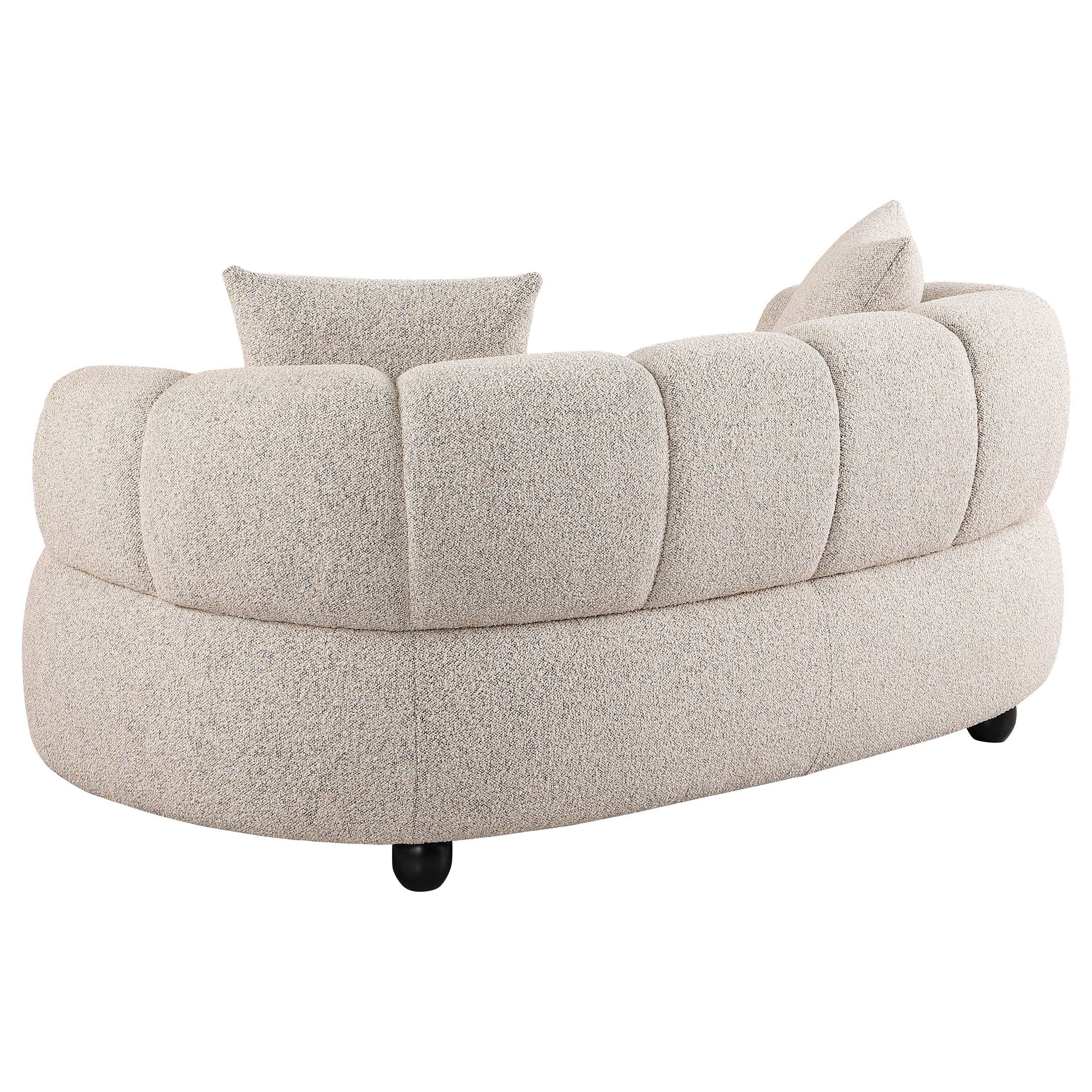 Whitney Contemporary Channel Tufted Boucle Upholstered Loveseat-