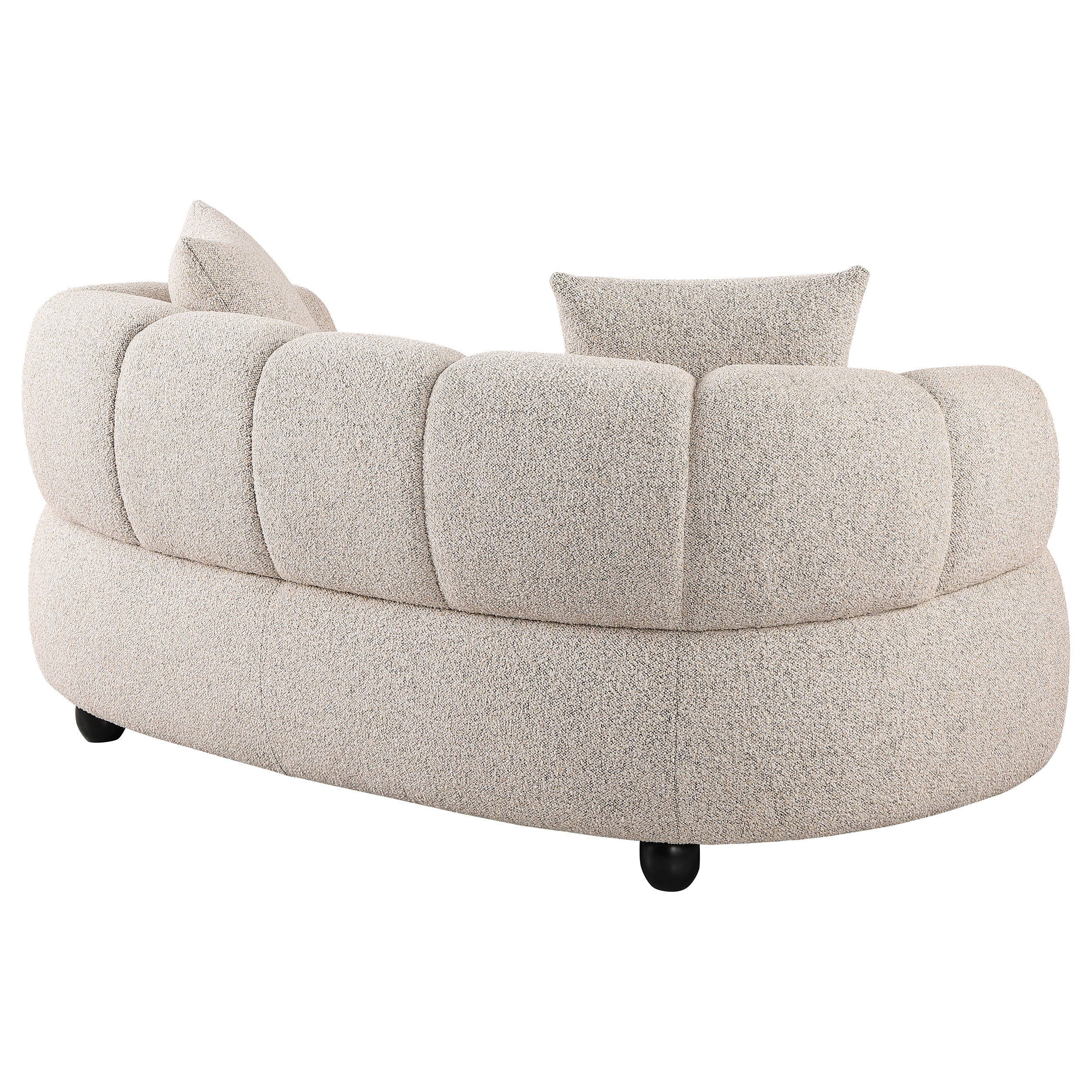 Whitney Contemporary Channel Tufted Boucle Upholstered Loveseat-