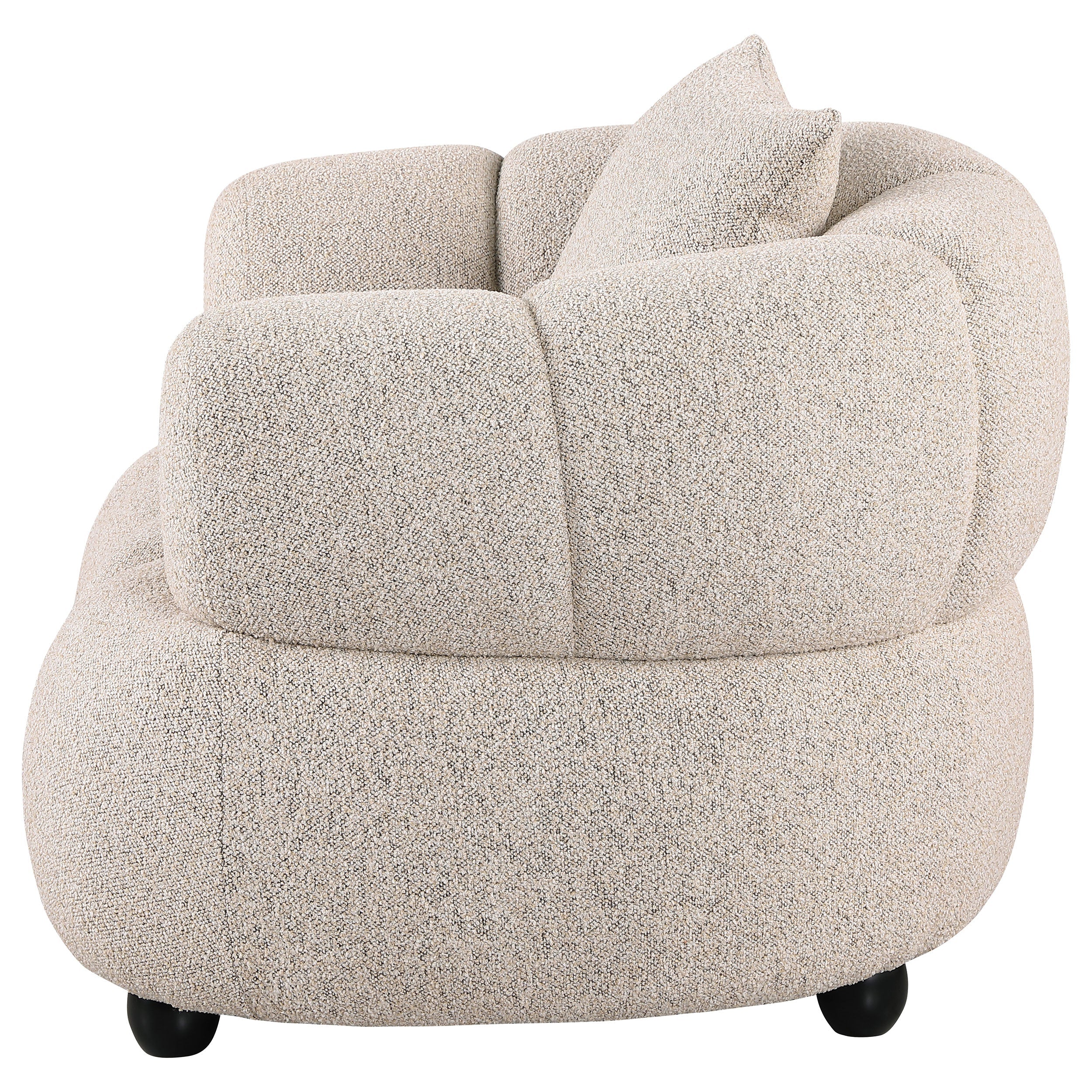 Whitney Contemporary Channel Tufted Boucle Upholstered Accent Chair-
