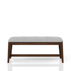 Backless Upholstered Dining Bench Mid-Century Seating