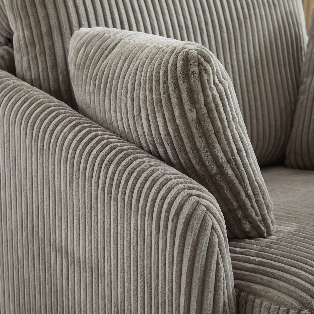 40.55"W Swivel Accent Chair with 2 Throw Pillows