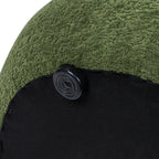 Nest 19.5" Low Round Upholstered Ottoman, Moss