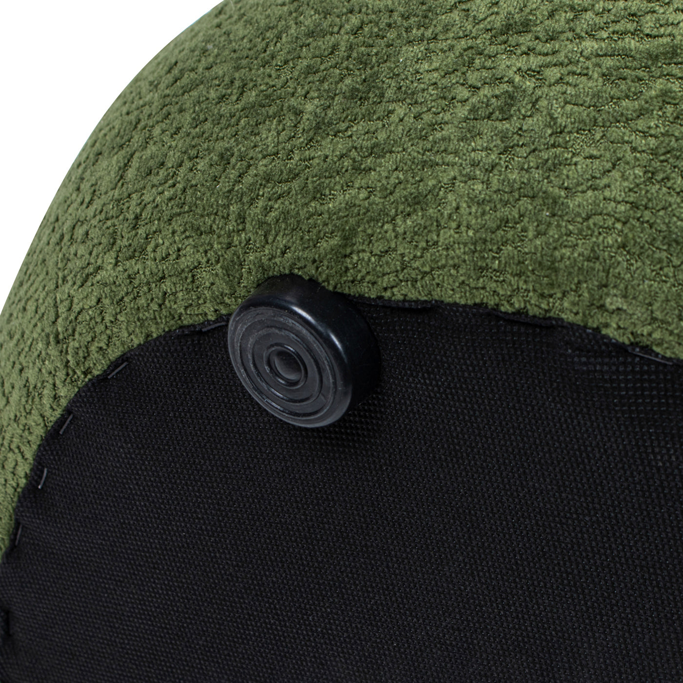 Nest 19.5" Low Round Upholstered Ottoman, Moss