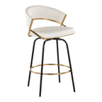 Jie 26" Fixed-Height Contemporary Counter Stool with Swivel