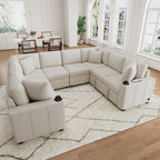 108.7" Sectional Sofa Convertible Pull-out Bed