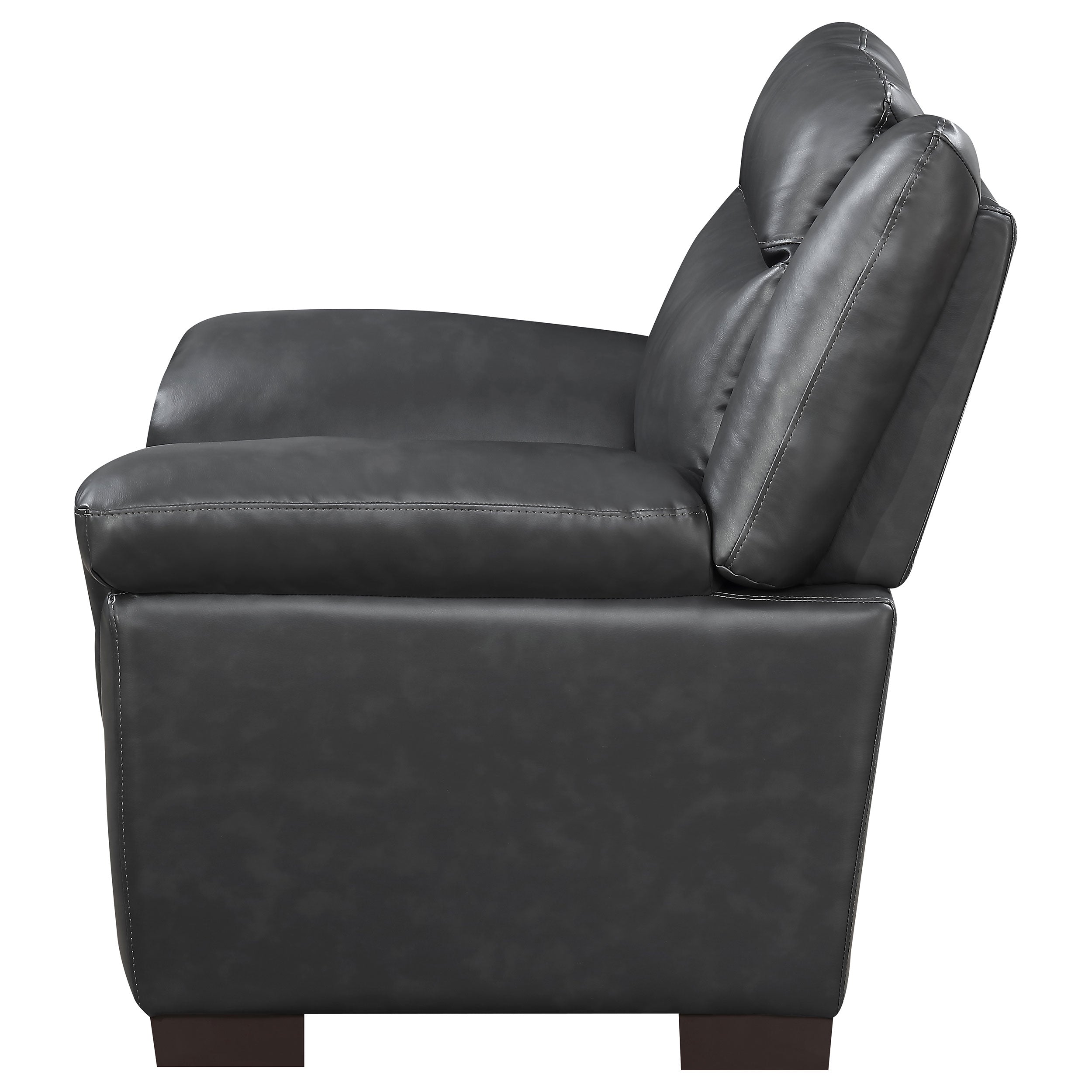 Arabella Upholstered Padded Arm Accent Chair Grey-CoasterEveryday