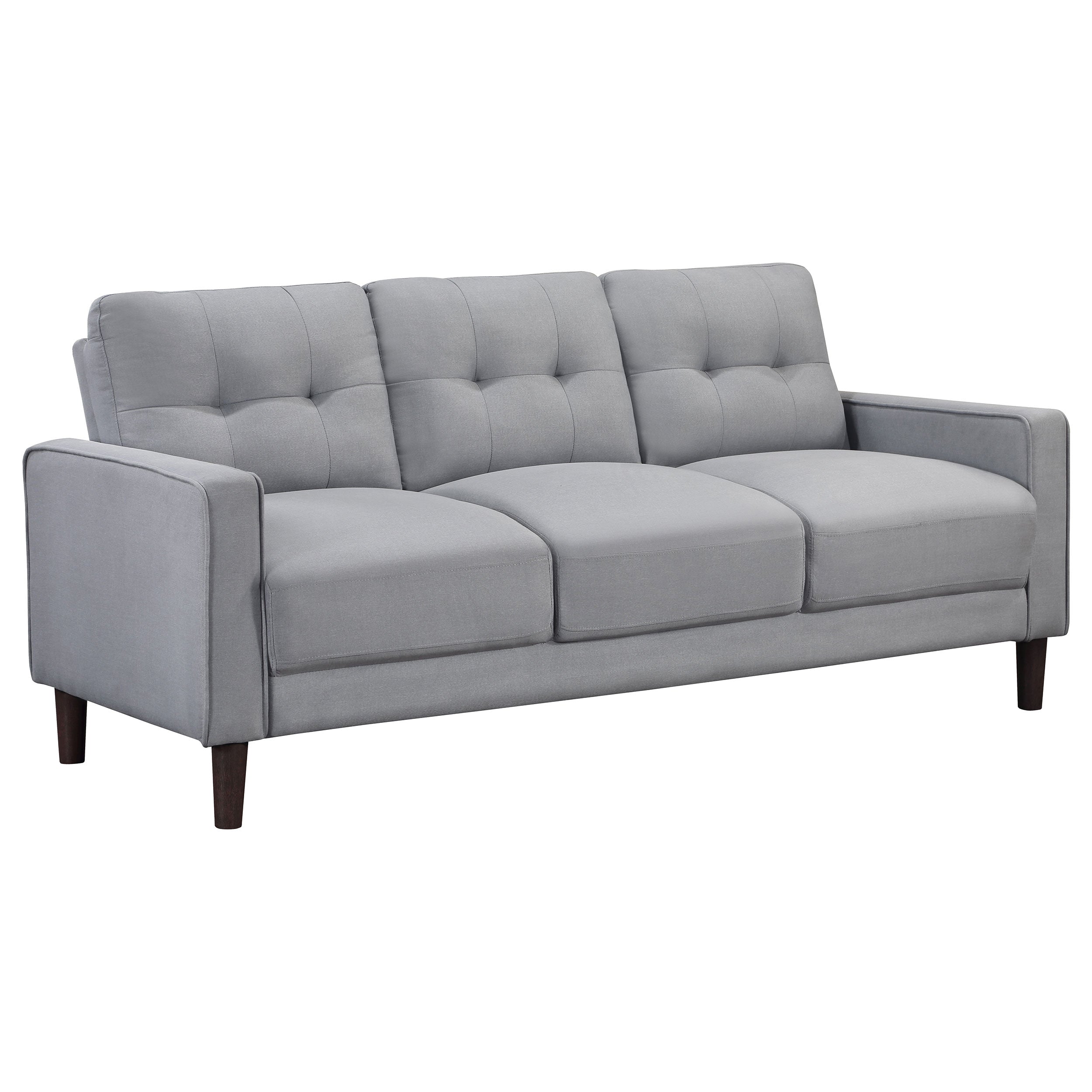 Bowen Upholstered Track Arm Tufted Sofa Grey-