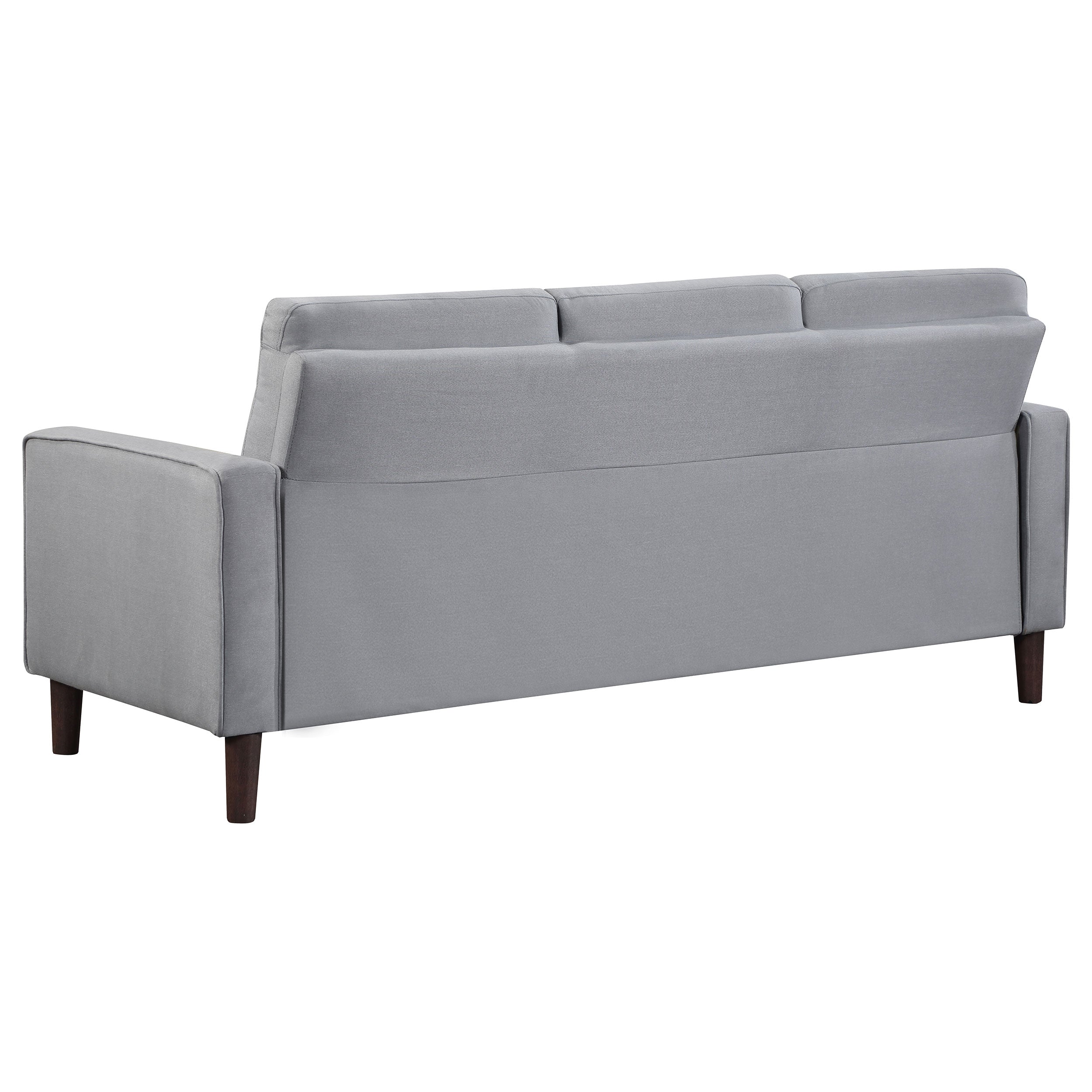 Bowen Upholstered Track Arm Tufted Sofa Grey-