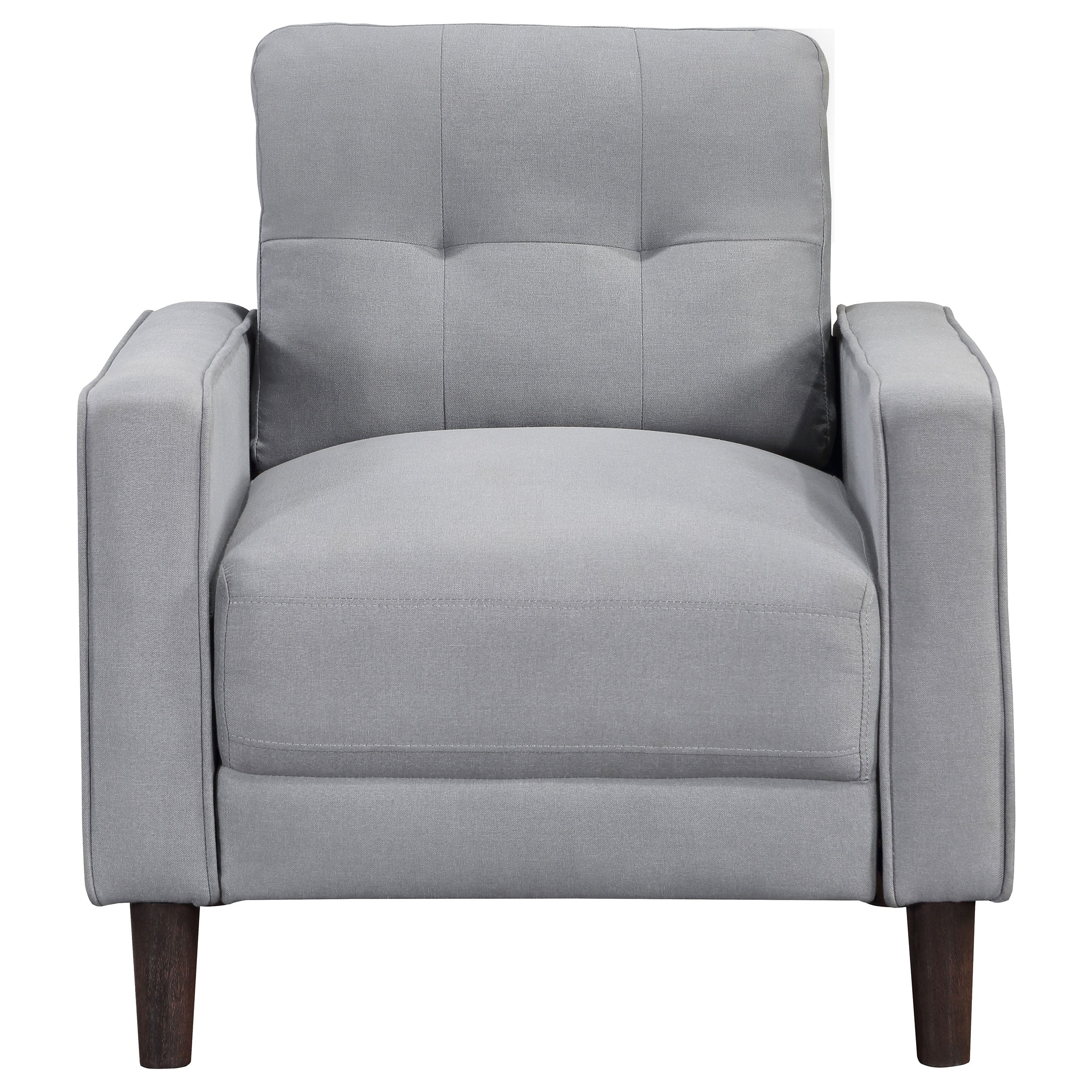 Bowen Upholstered Track Arm Tufted Accent Chair Grey-