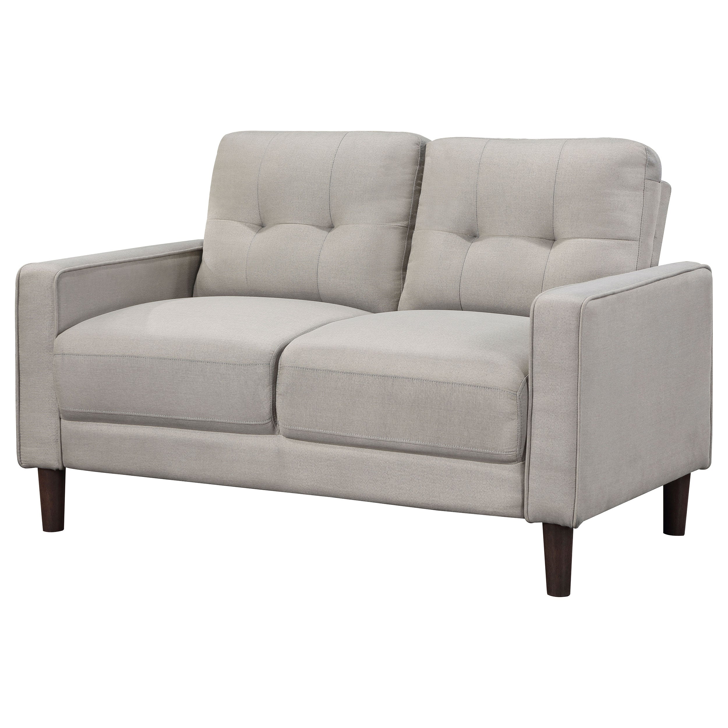 Bowen Upholstered Track Arm Tufted Loveseat Beige-