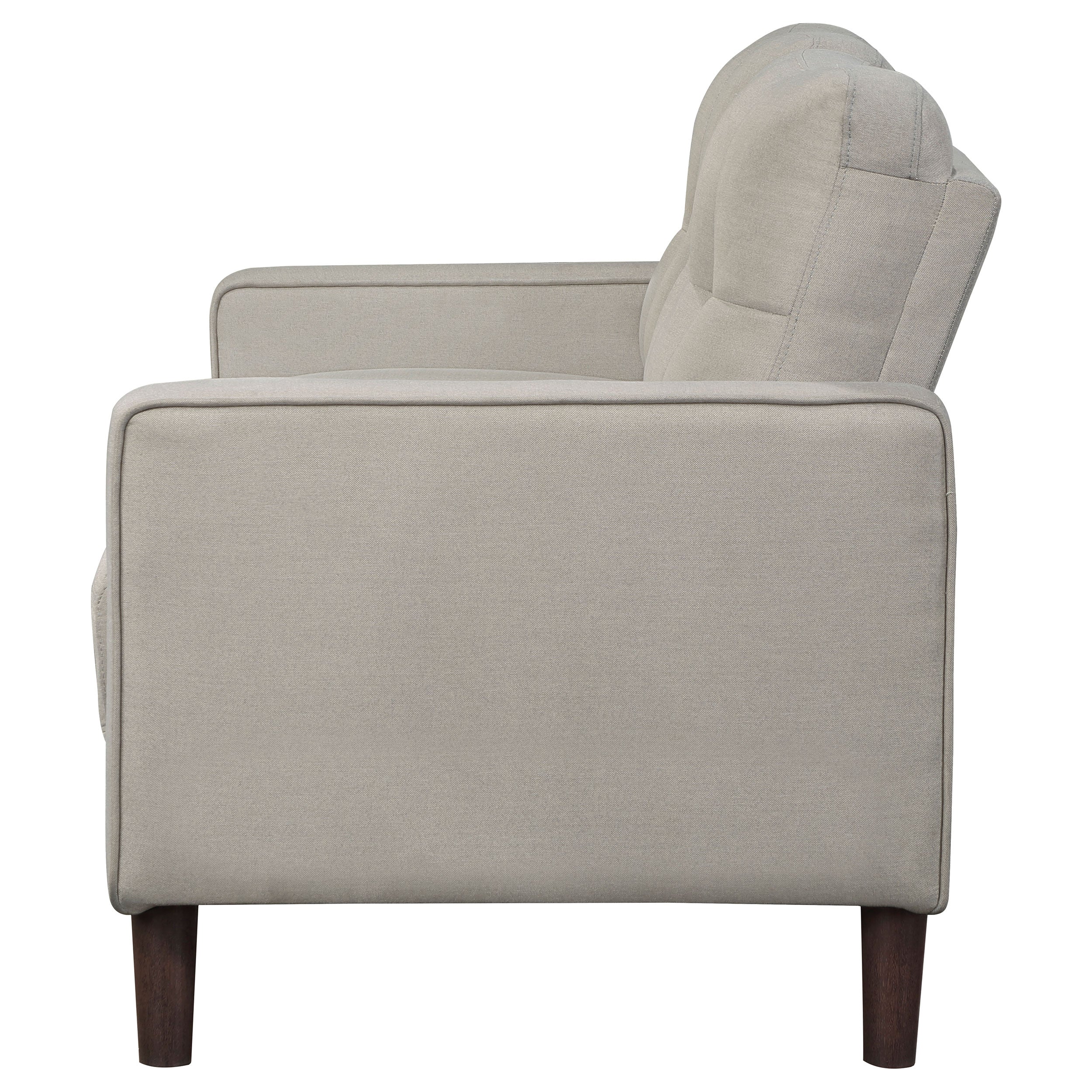 Bowen Upholstered Track Arm Tufted Loveseat Beige-