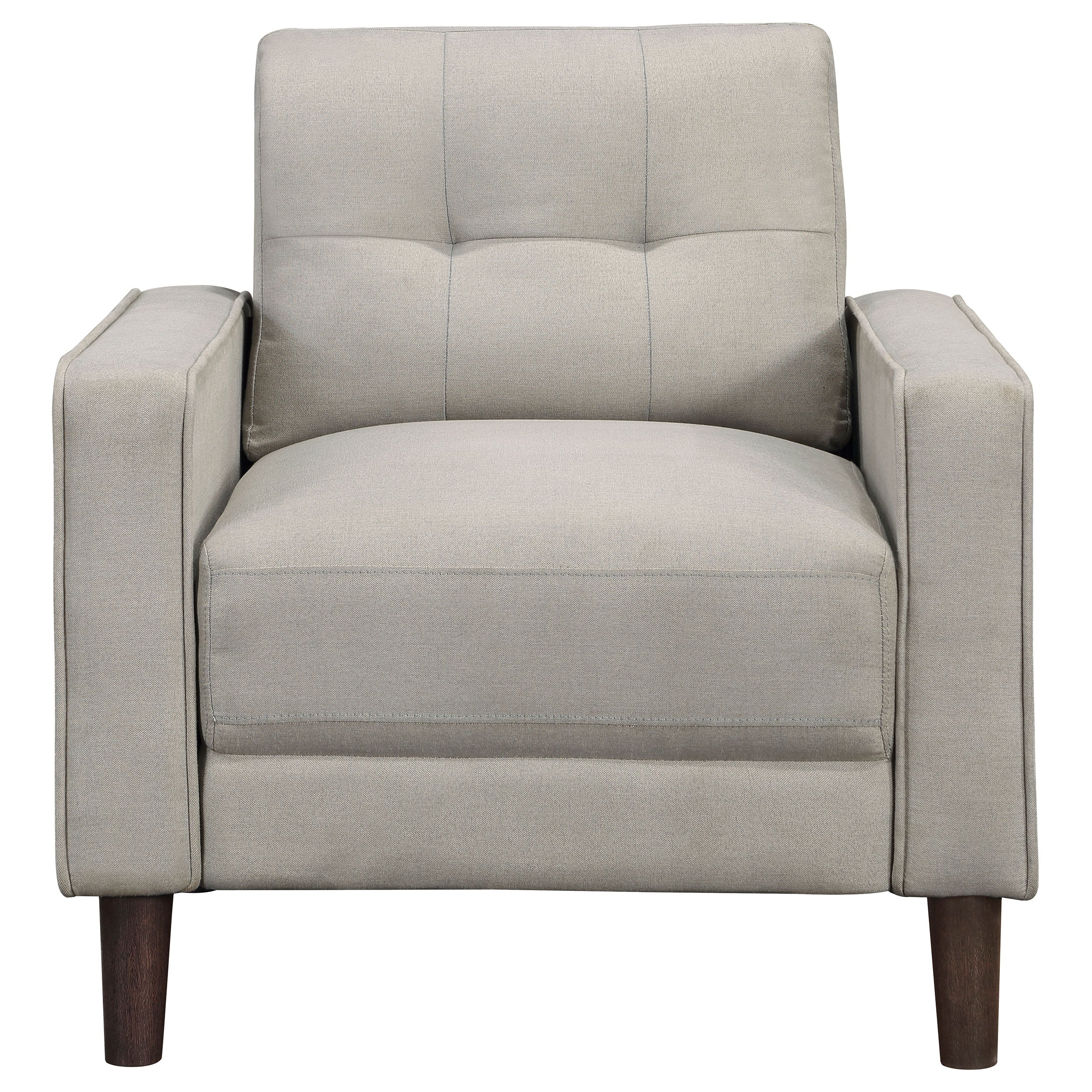 Bowen Upholstered Track Arm Tufted Accent Chair Beige-