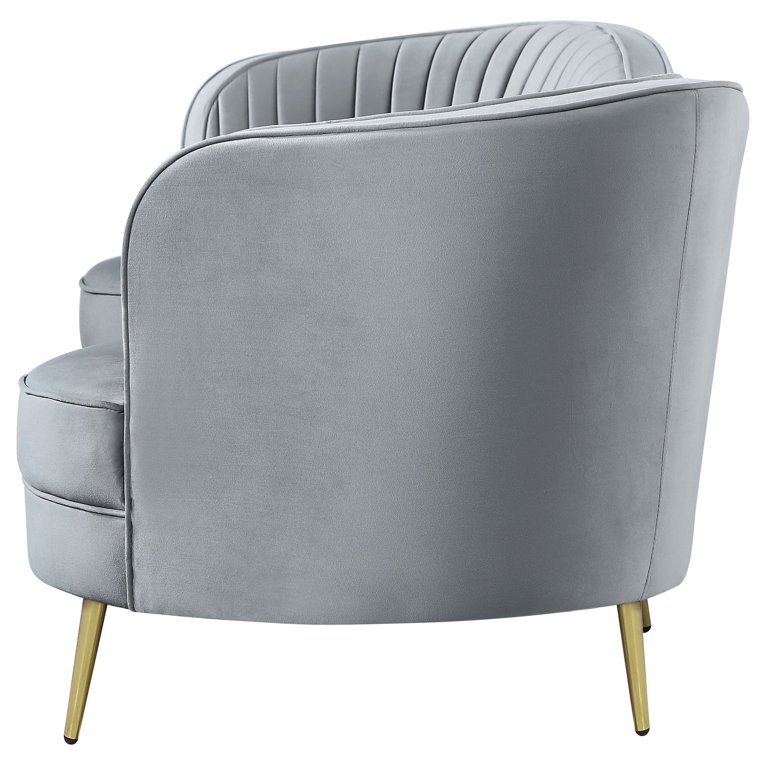 Sophia Upholstered Channel Tufted Sofa Grey-CoasterEssence