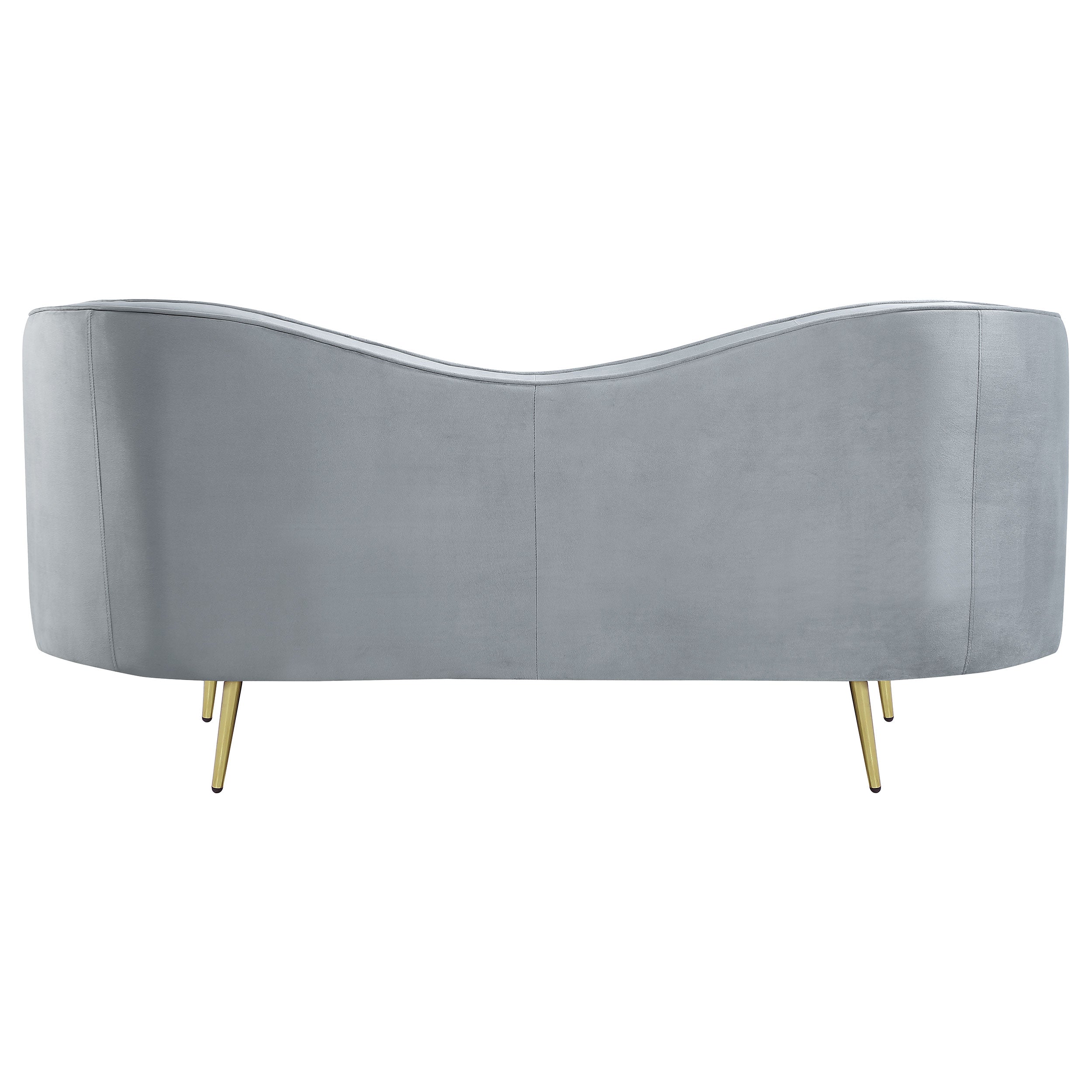Sophia Upholstered Channel Tufted Loveseat Grey-CoasterEssence