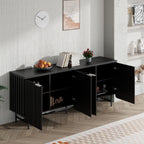 Modern Scandinavian Alcove Door Kitchen Storage Sideboard Buffet Cabinet