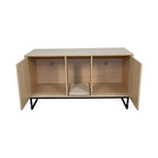 Modern Wooden Cat House with Scratching Mat