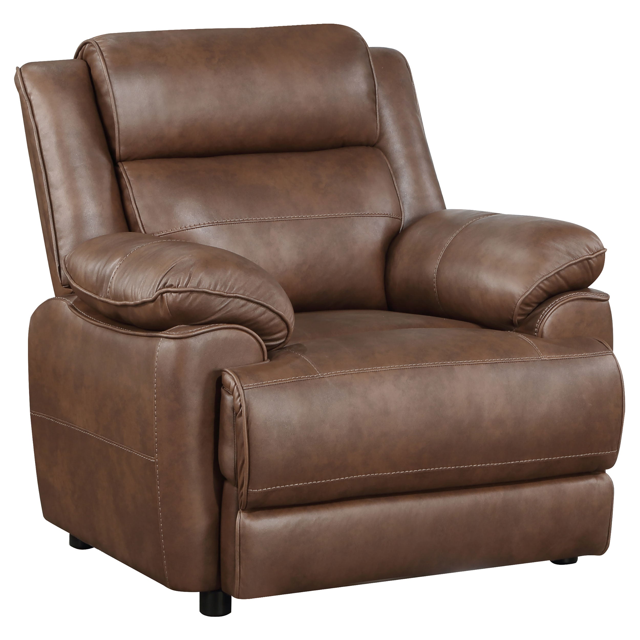 Ellington Upholstered Padded Arm Accent Chair Dark Brown-