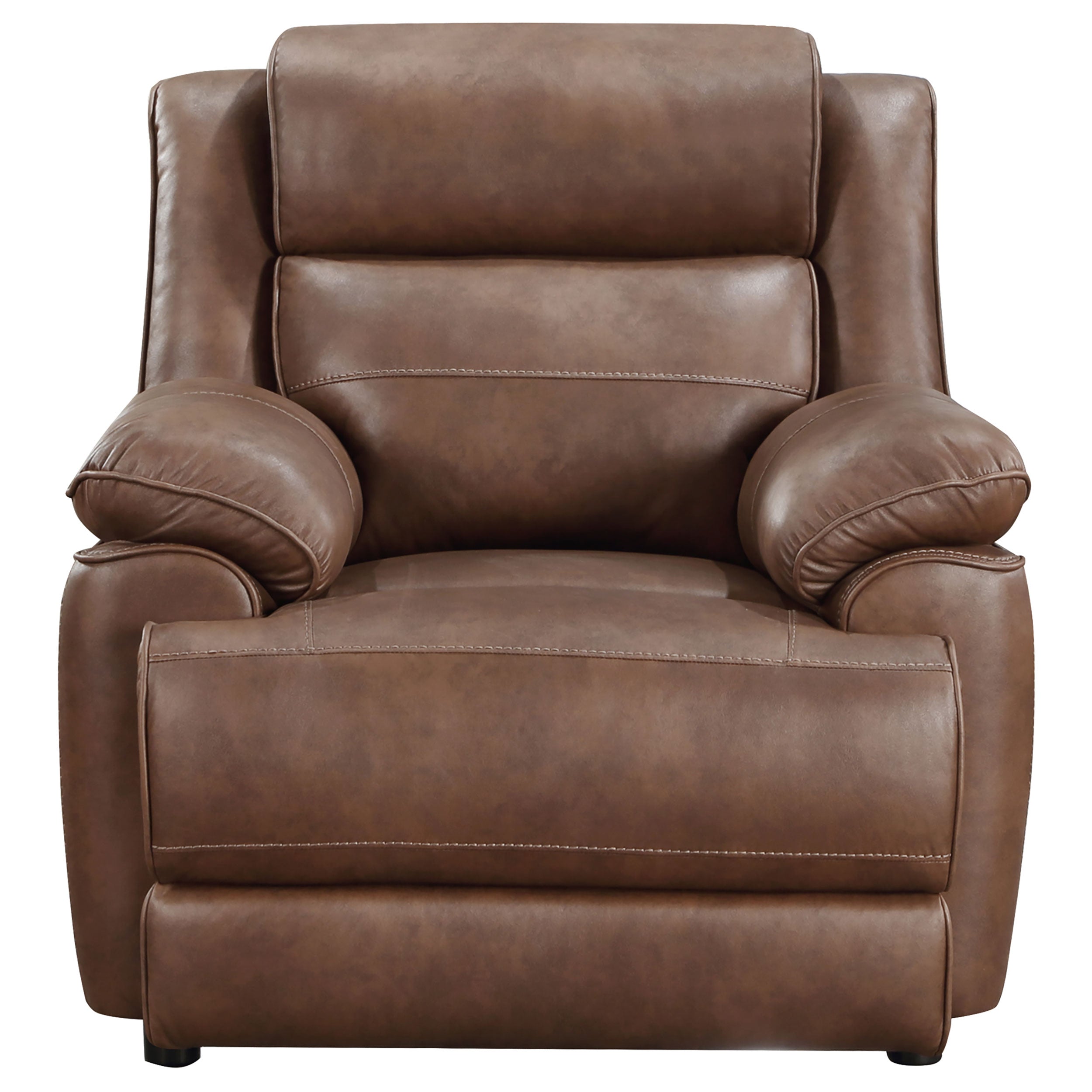 Ellington Upholstered Padded Arm Accent Chair Dark Brown-