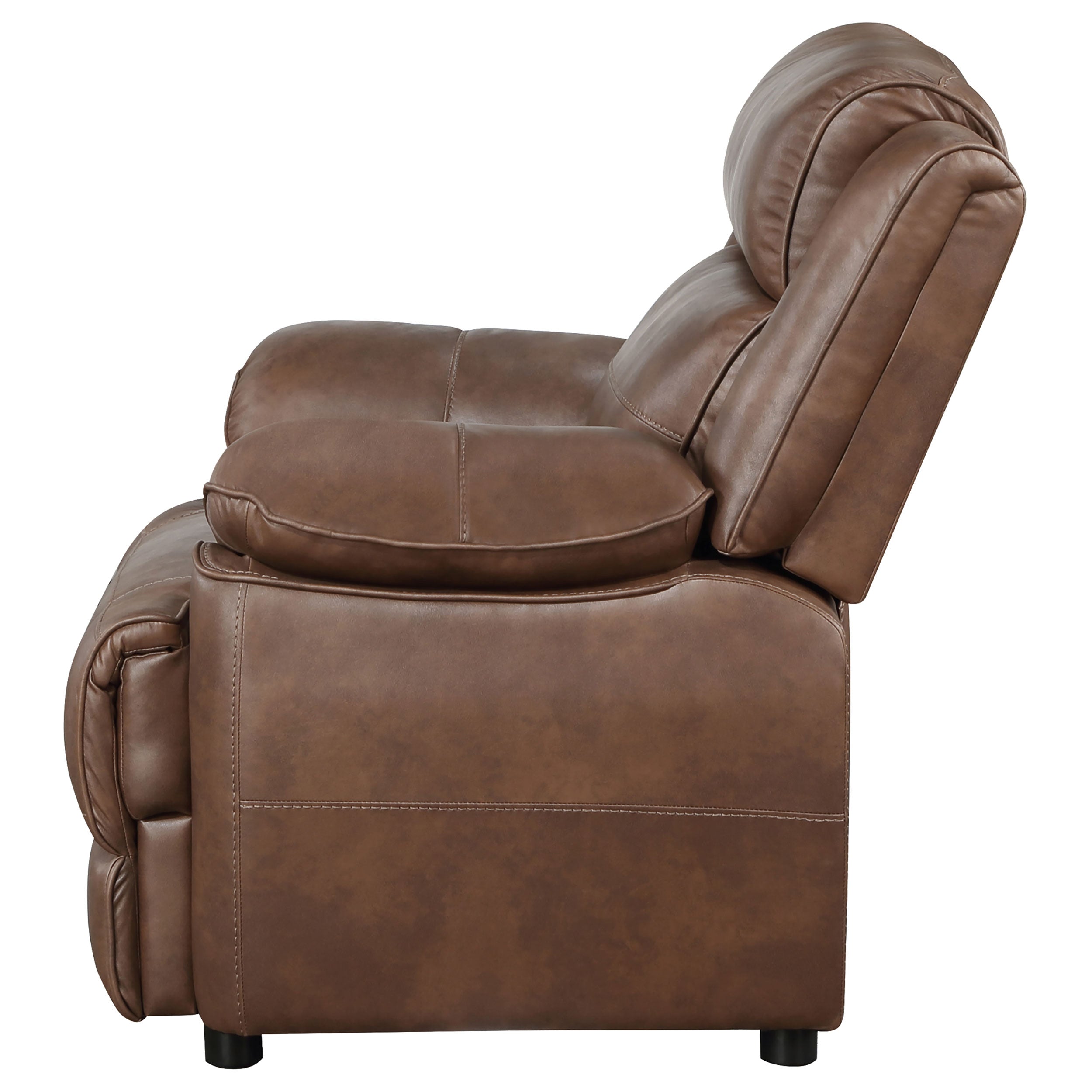 Ellington Upholstered Padded Arm Accent Chair Dark Brown-