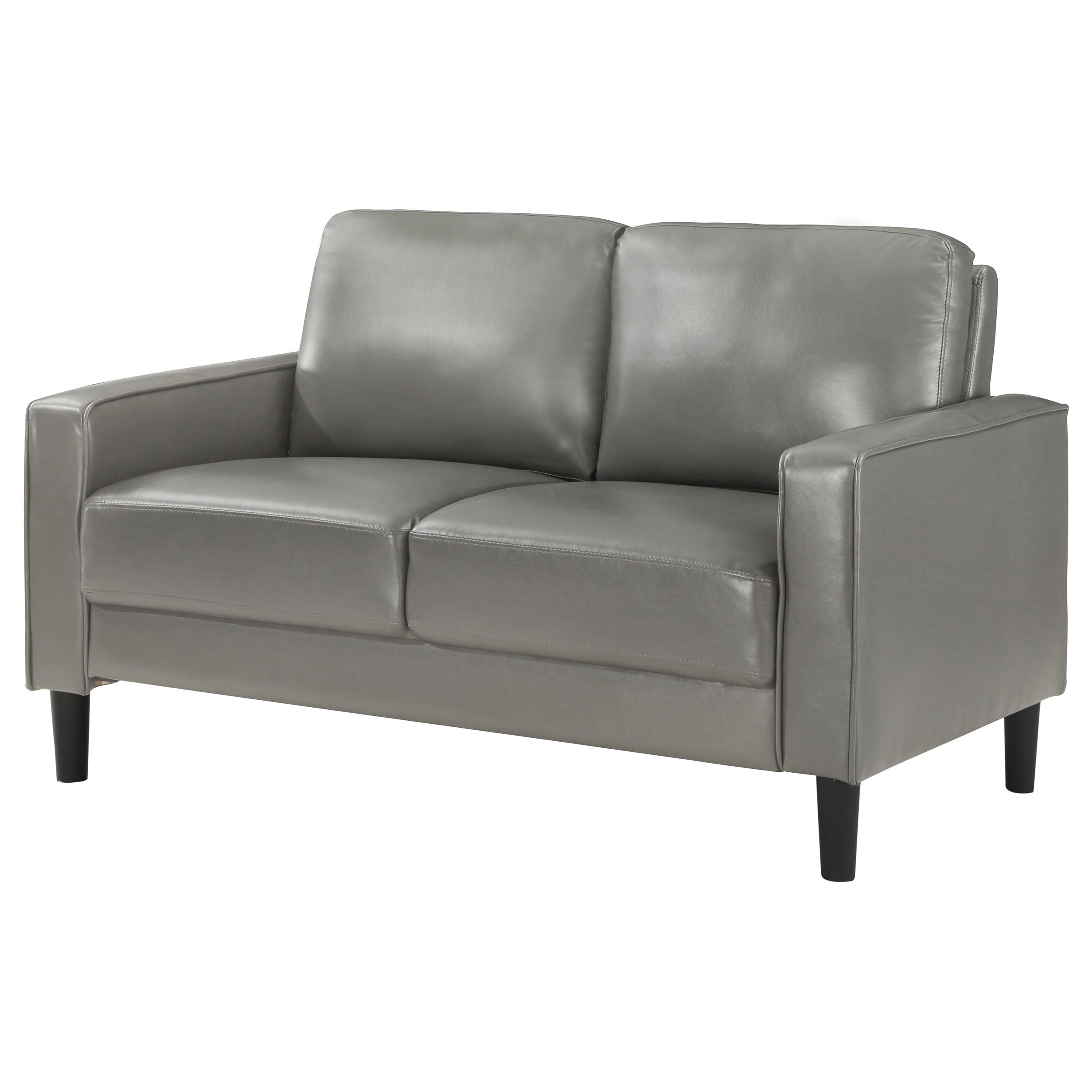 Ruth Upholstered Track Arm Loveseat Grey-