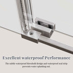Frameless Single Sliding Shower Doors Without Soft-Close