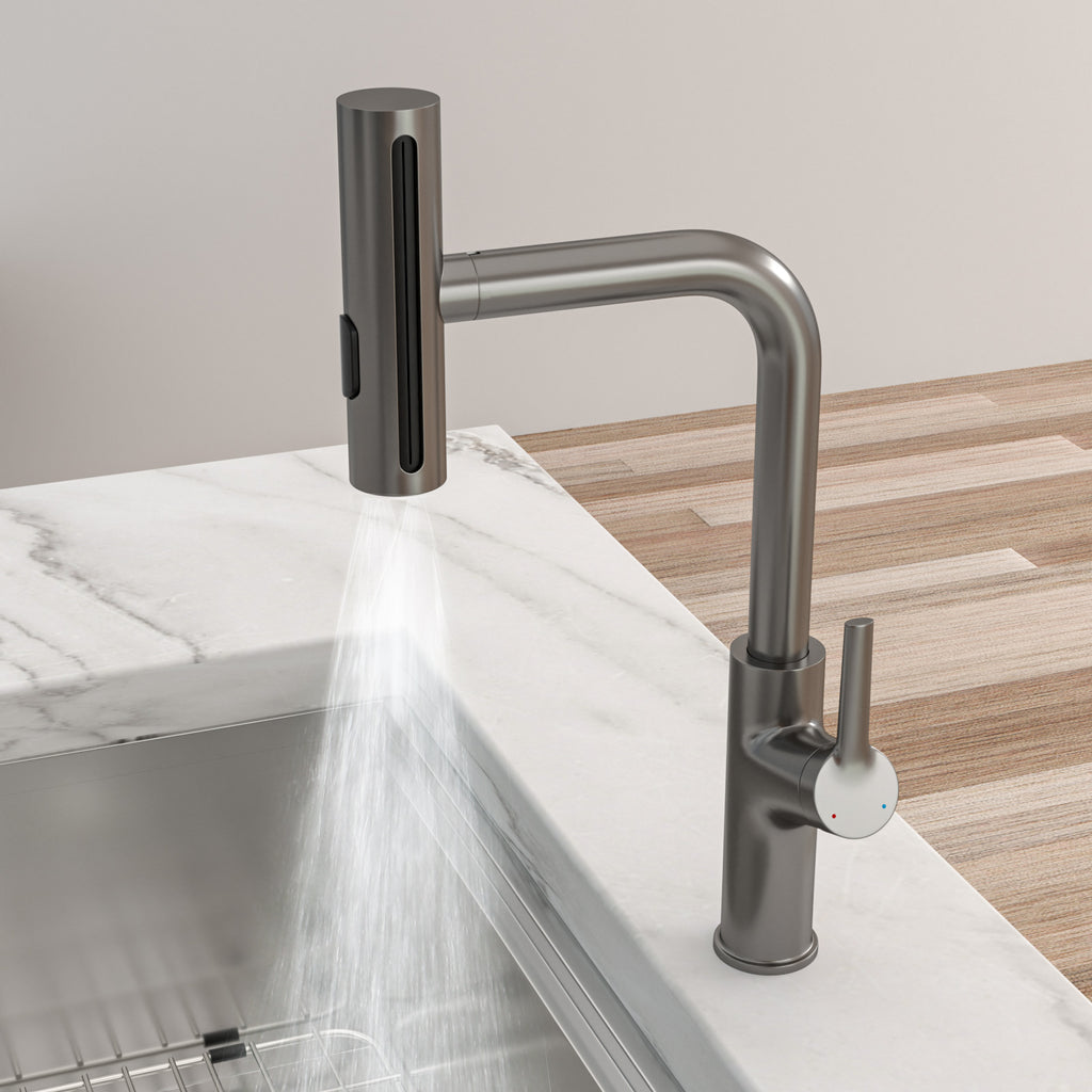360° Pull-Down Kitchen Faucet with 4 Spray Modes